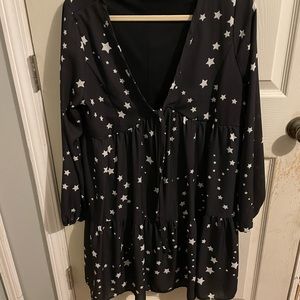 Black dress with stars